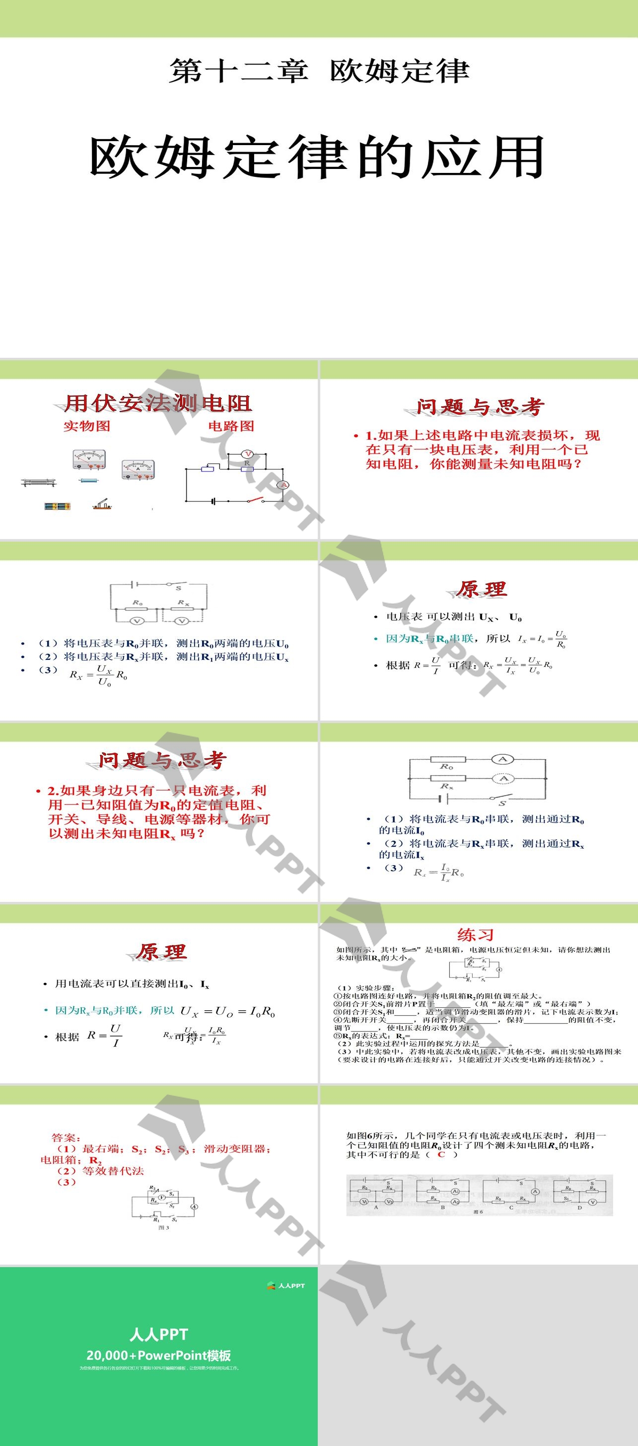 《欧姆定律的应用》欧姆定律PPT课件长图