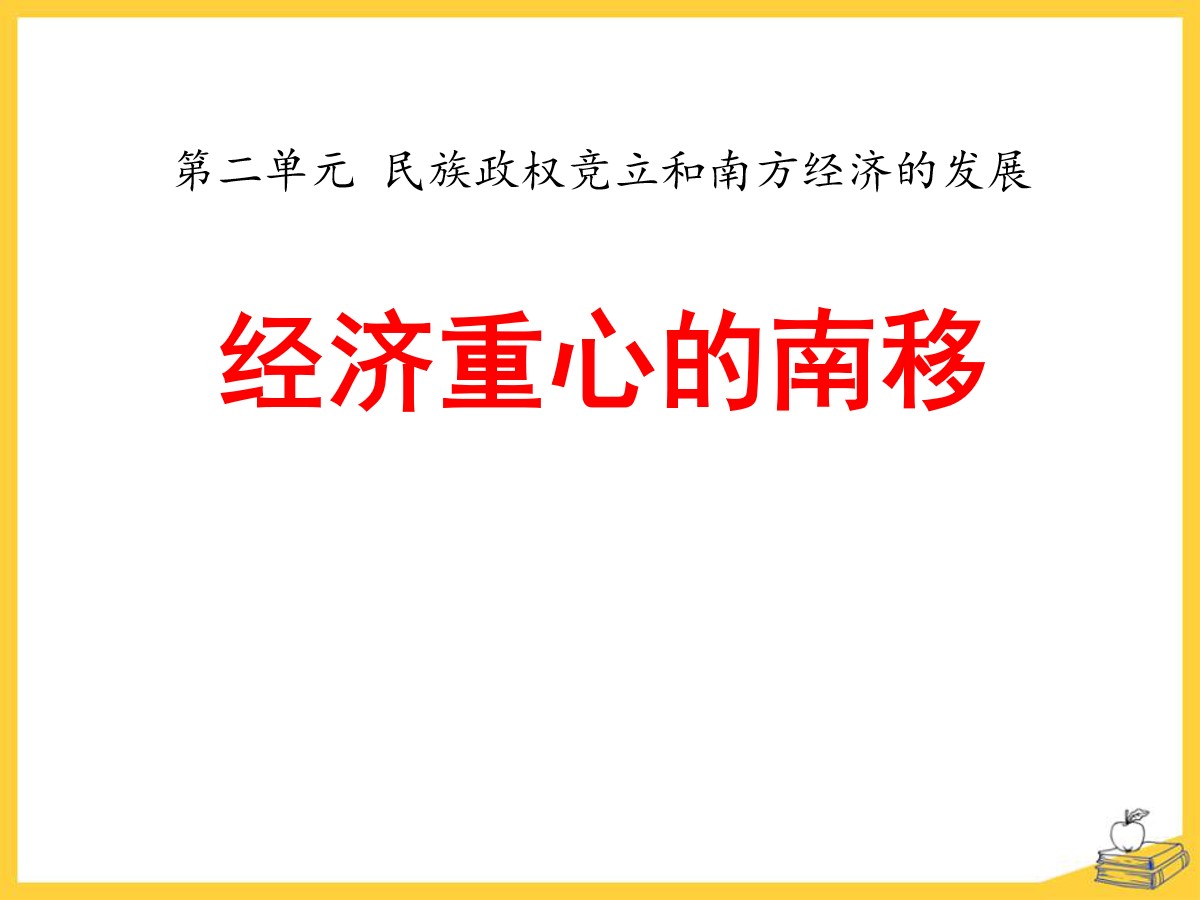 《经济重心的南移》民族政权竞立和南方经济的发展PPT课件