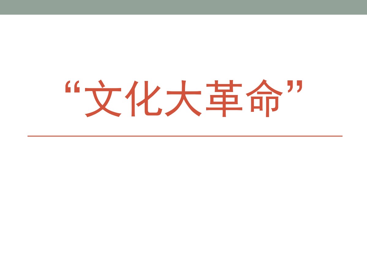 《“文化大革命”》社会主义道路的探索PPT课件