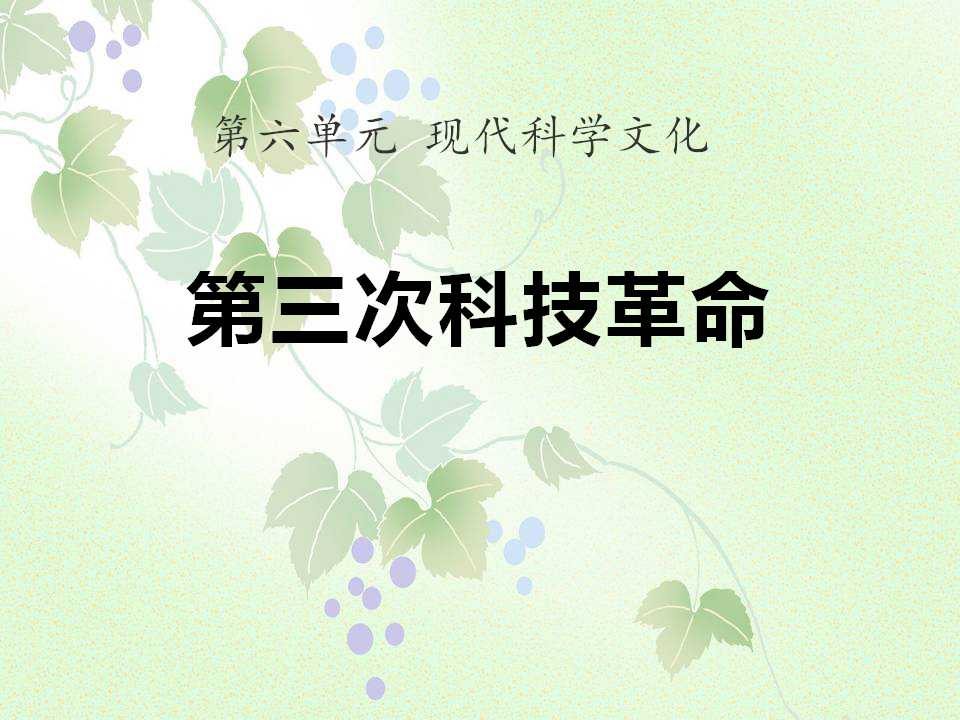 《第三次科技革命》现代科学文化PPT课件2