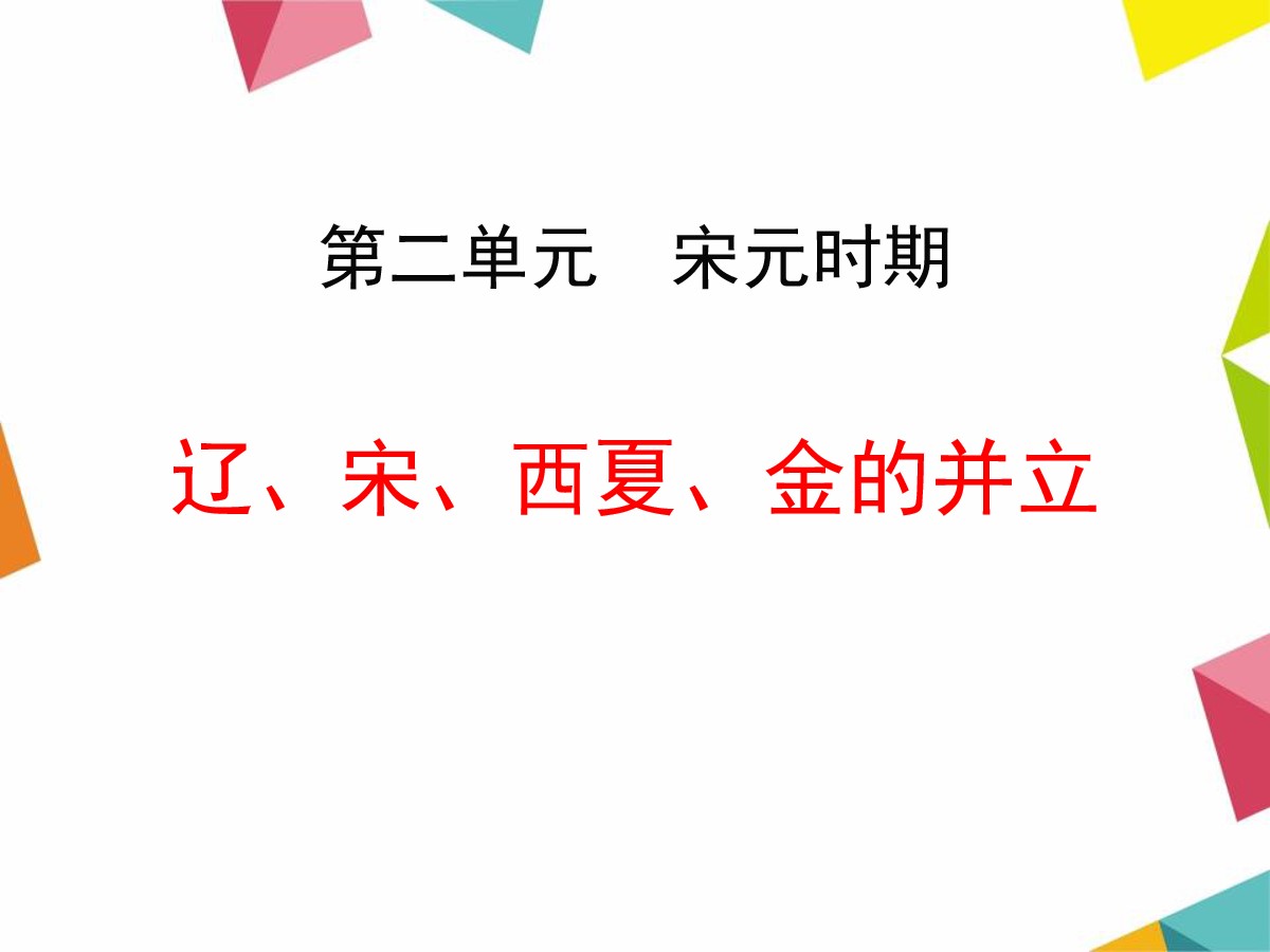 《辽、宋、西夏、金的并立》宋元时期PPT课件2