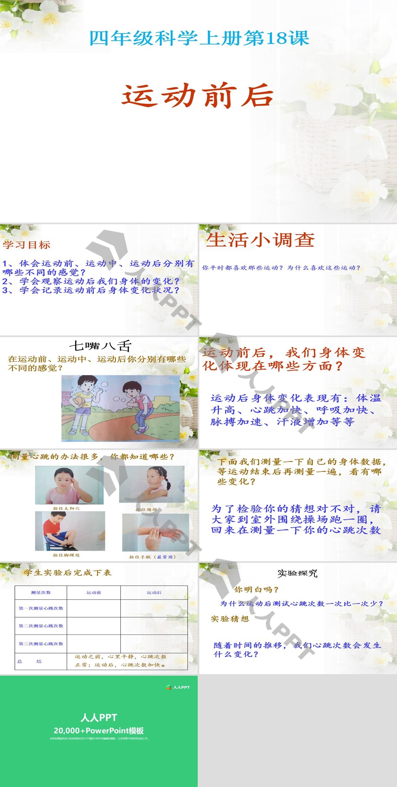 《运动前后》我们在校园里运动PPT课件3长图