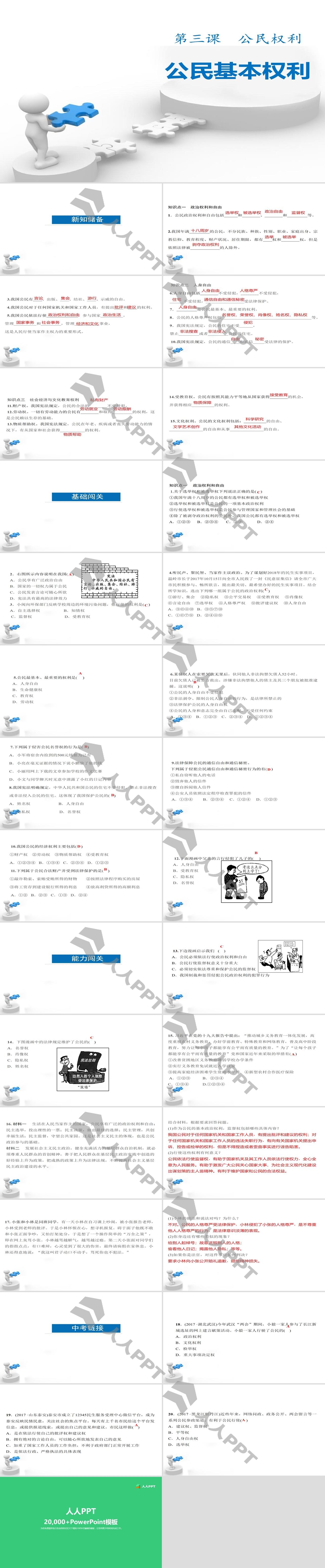 《公民基本权利》PPT长图