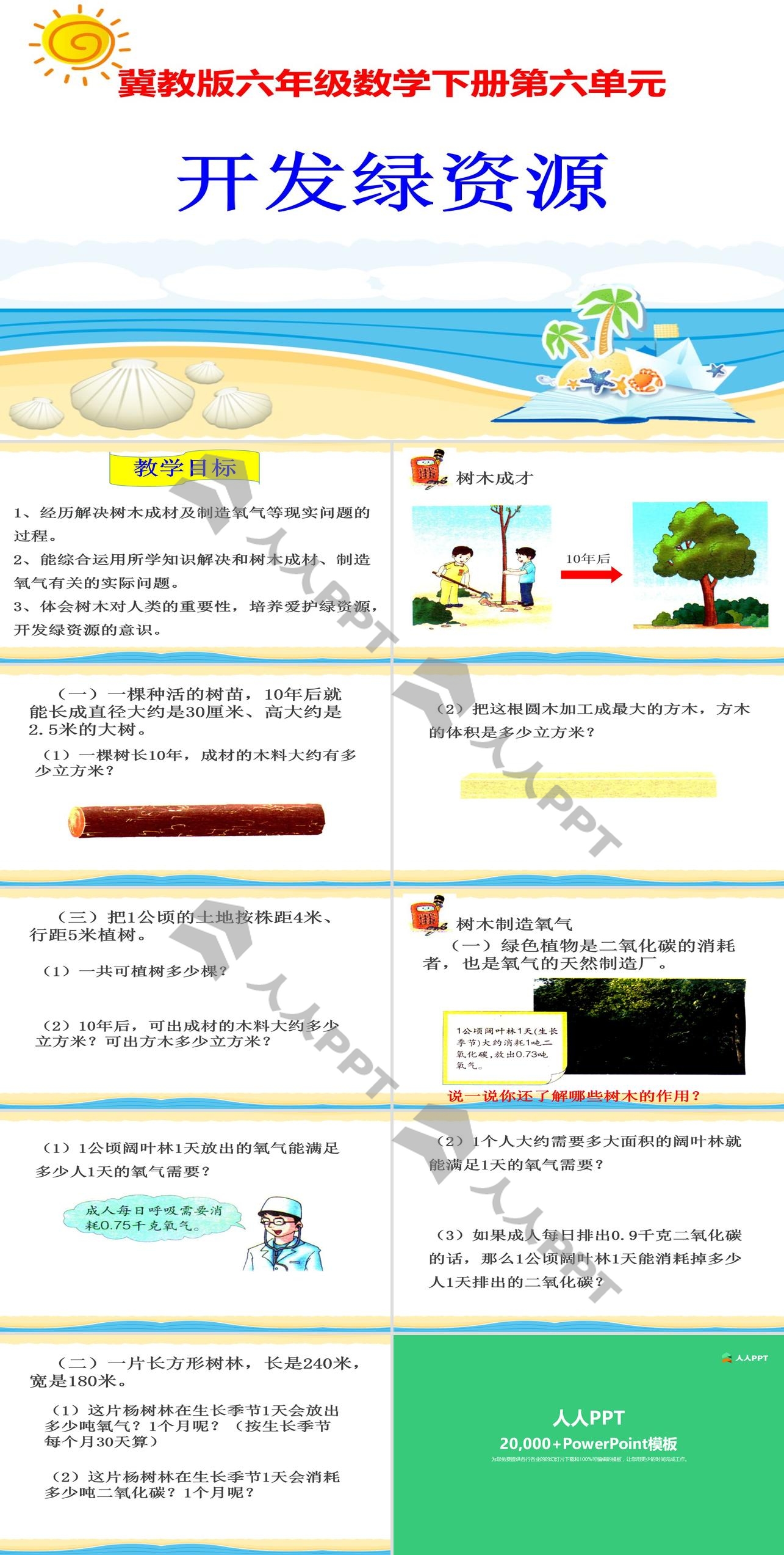 《开发绿资源》PPT长图