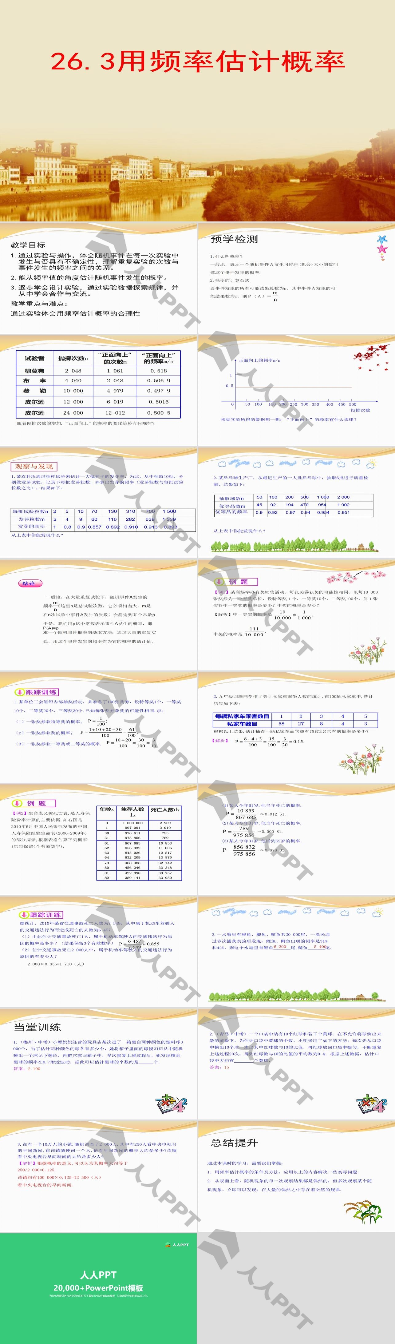 《用频率估计概率》PPT下载长图