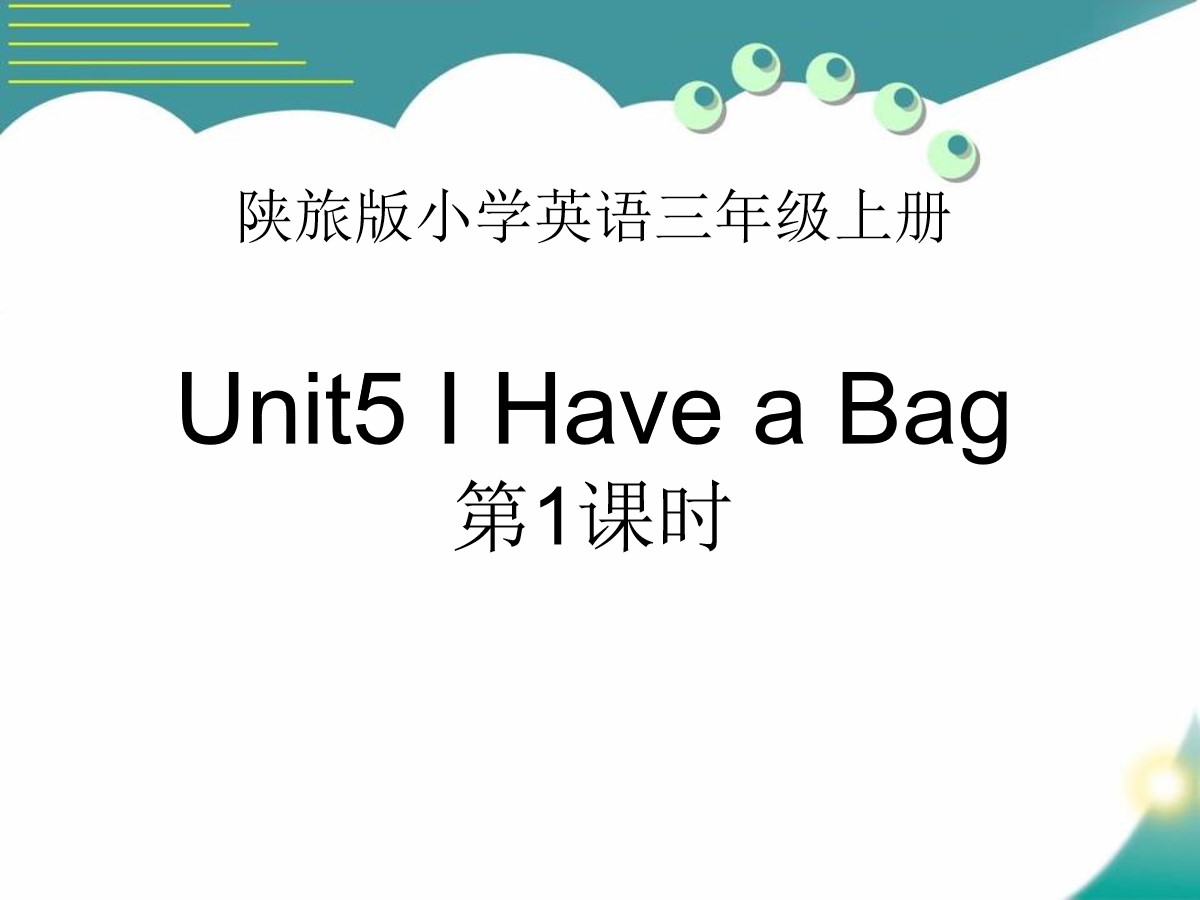 《I Have a Bag》PPT