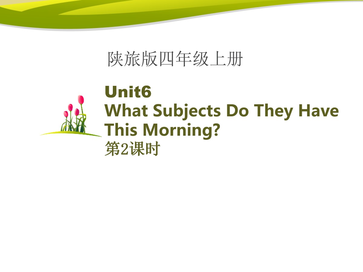 《What Subjects Do They Have This Morning?》PPT课件
