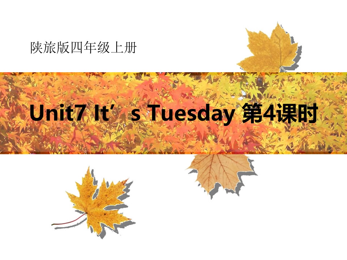 《It's Tuesday》PPT课件