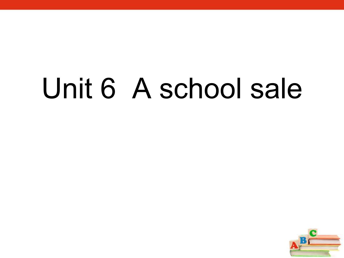 《A School Sale》PPT