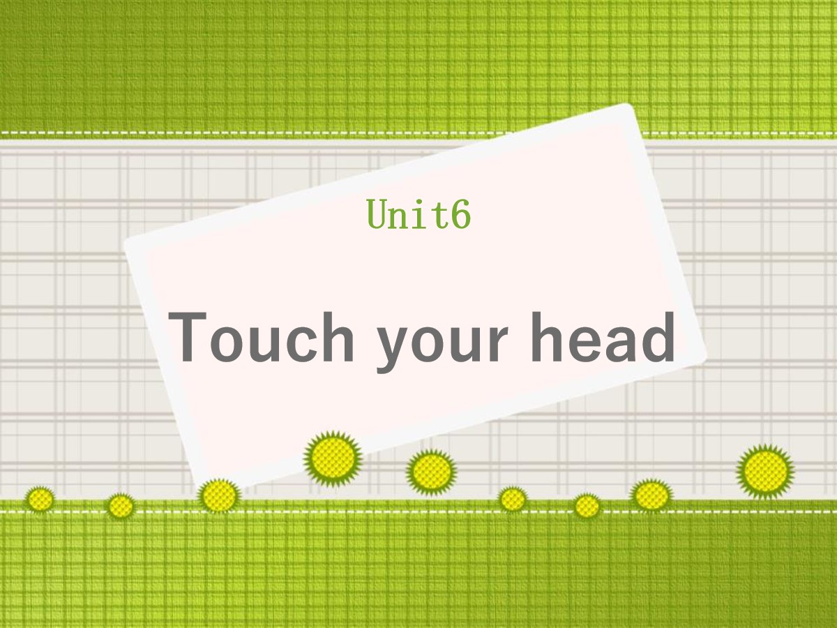 《Touch your head》PPT