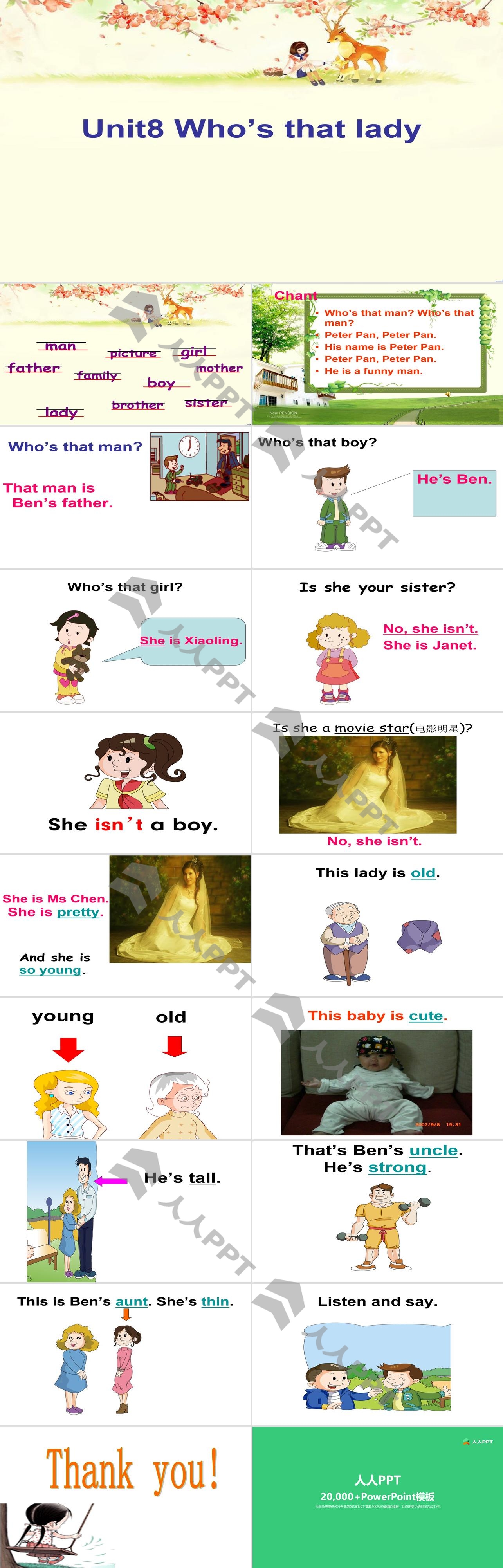 《Who's that lady?》PPT课件长图