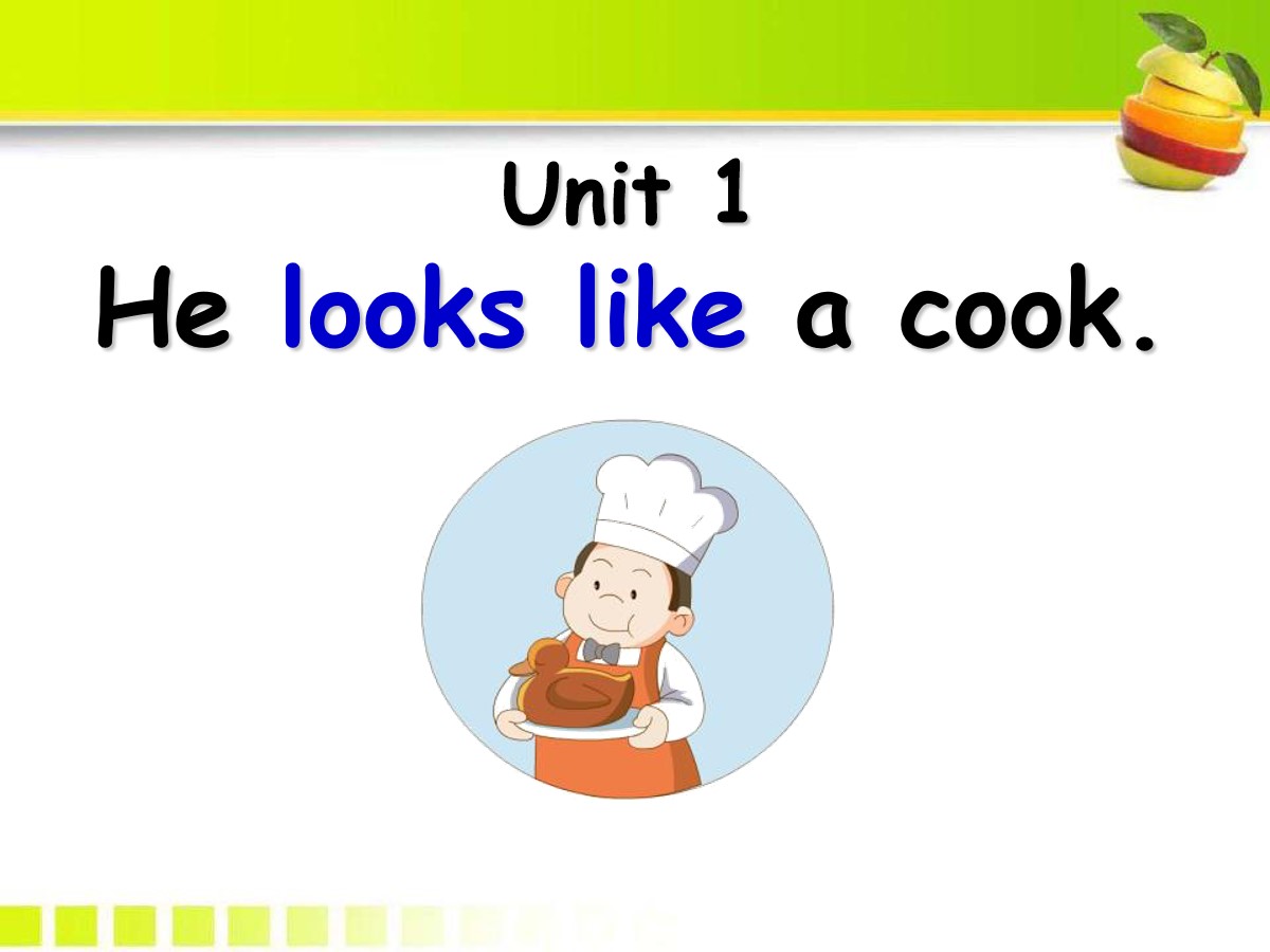 《He looks like a cook?》PPT