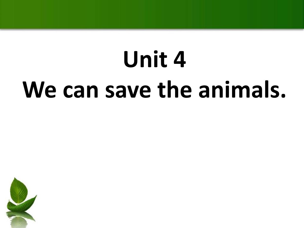 《We can save the animals》PPT