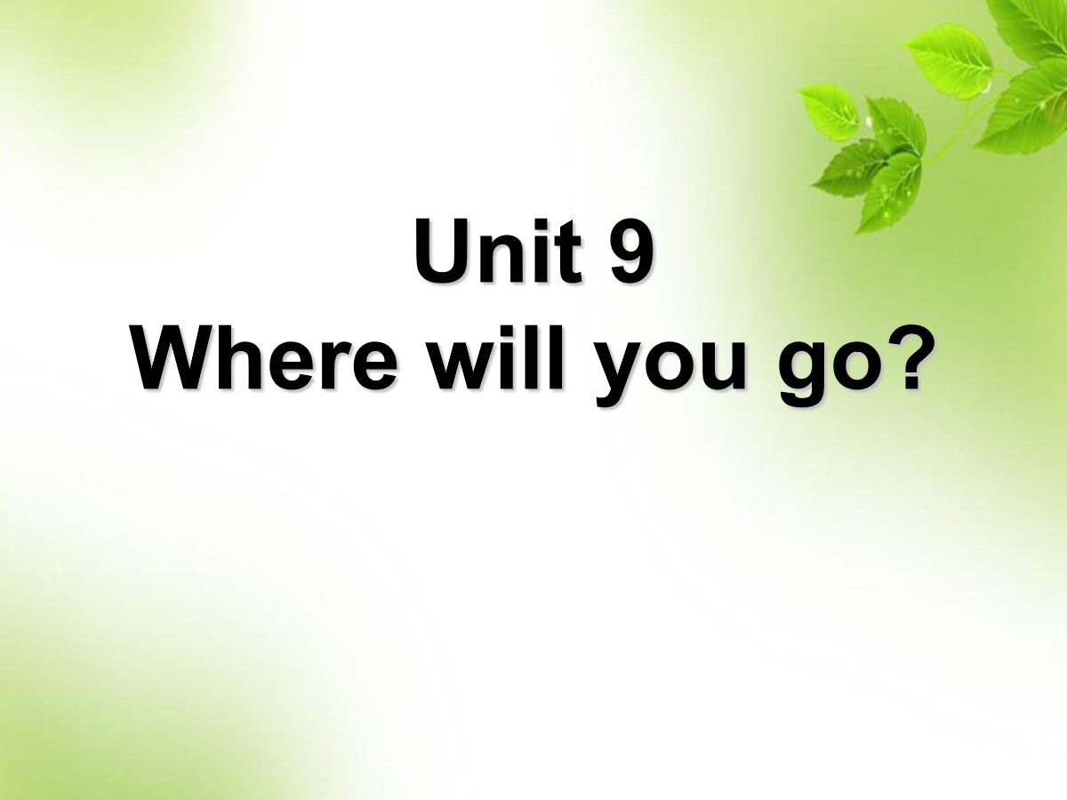 《Where will you go?》PPT