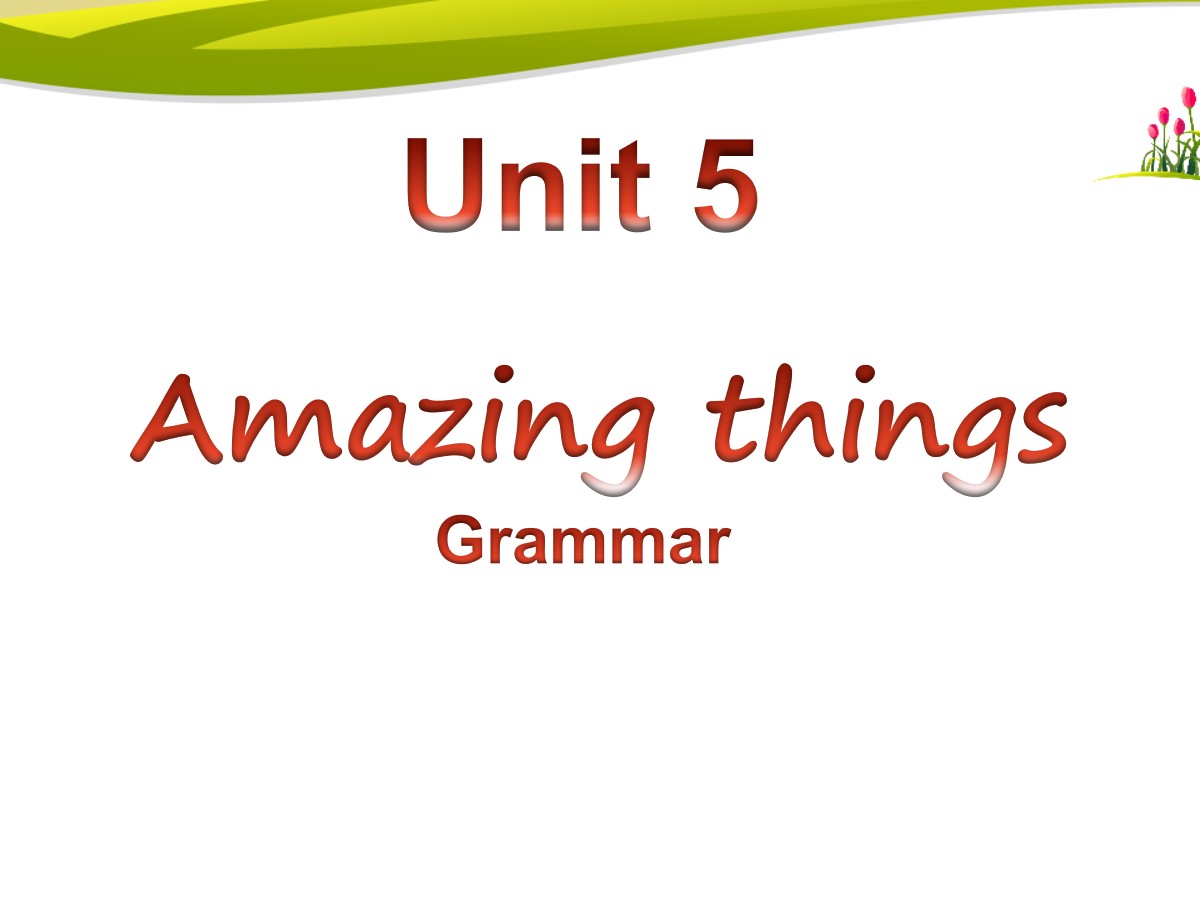 《Amazing things》GrammarPPT