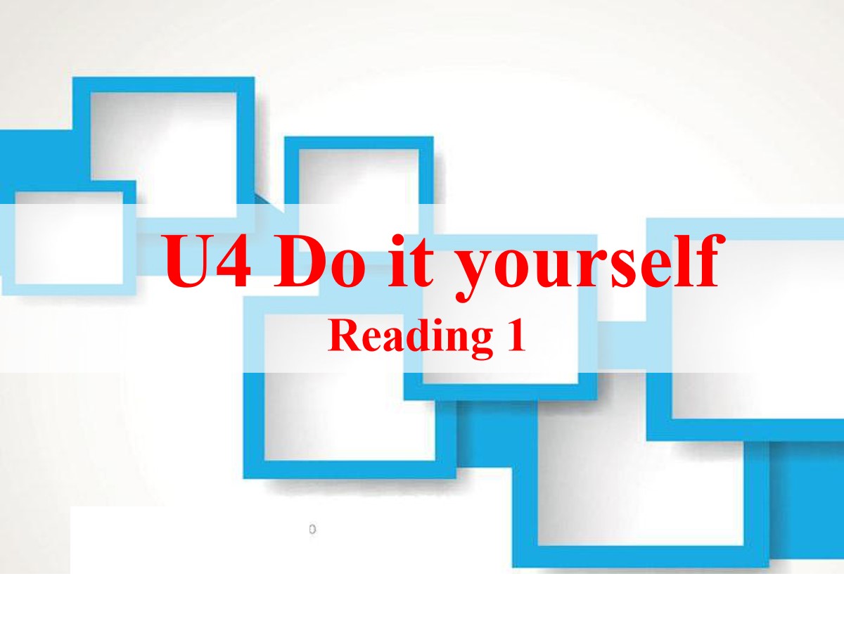 《Do it yourself》ReadingPPT