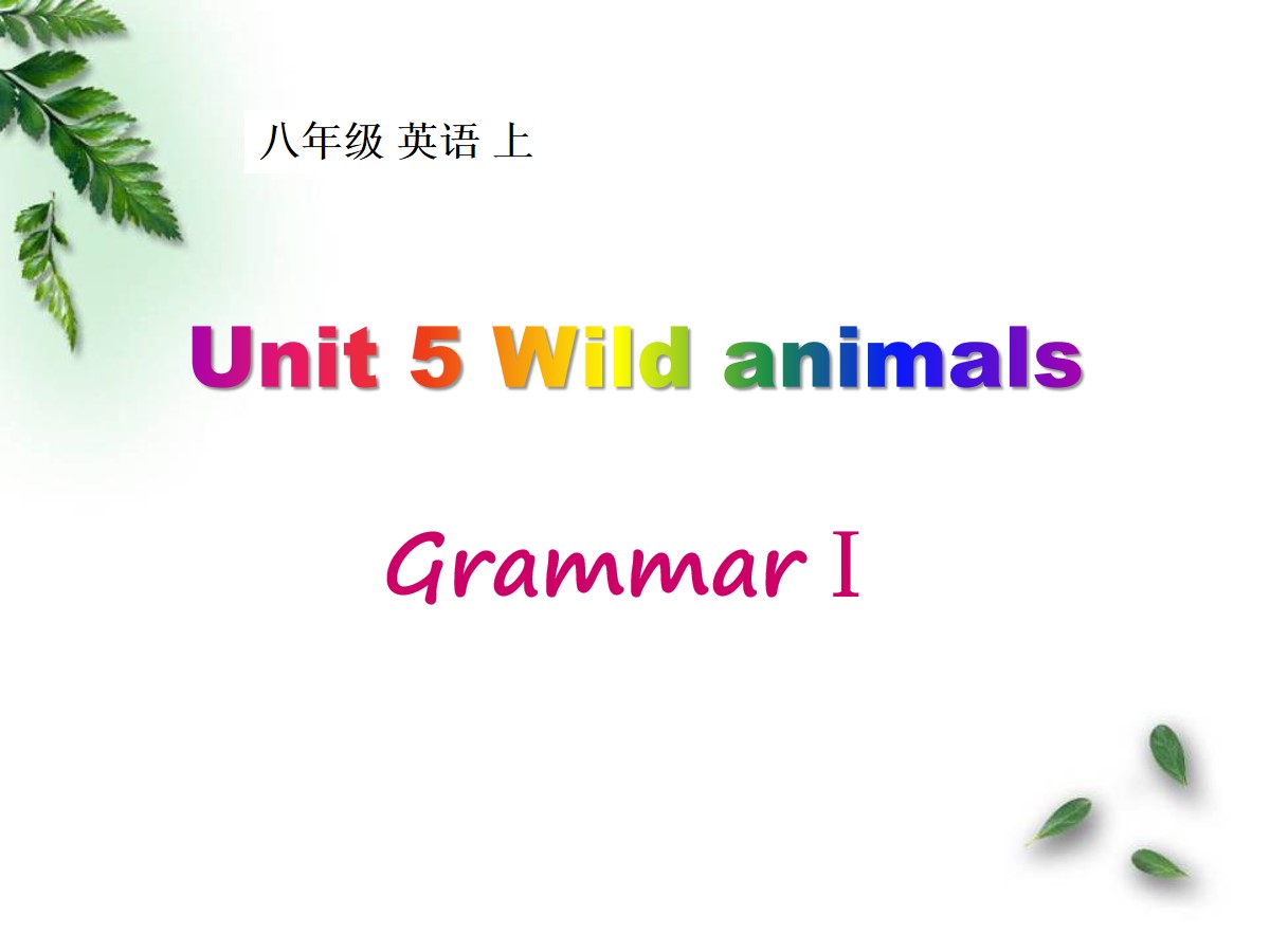 《Wild animals》GrammarPPT