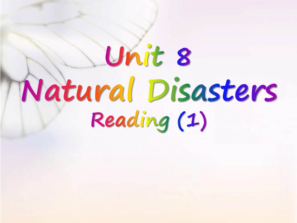 《Natural disasters》ReadingPPT
