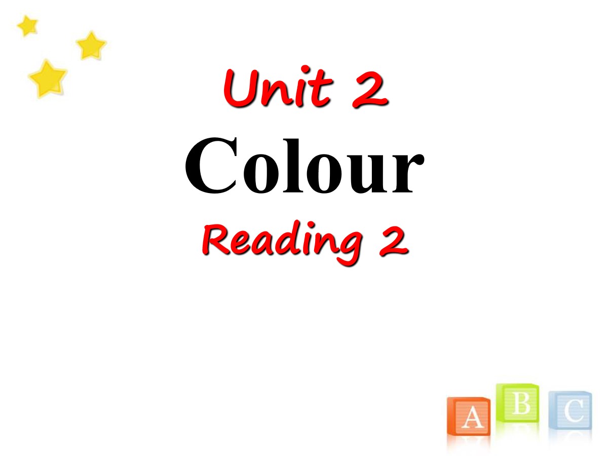 《Colour》ReadingPPT课件