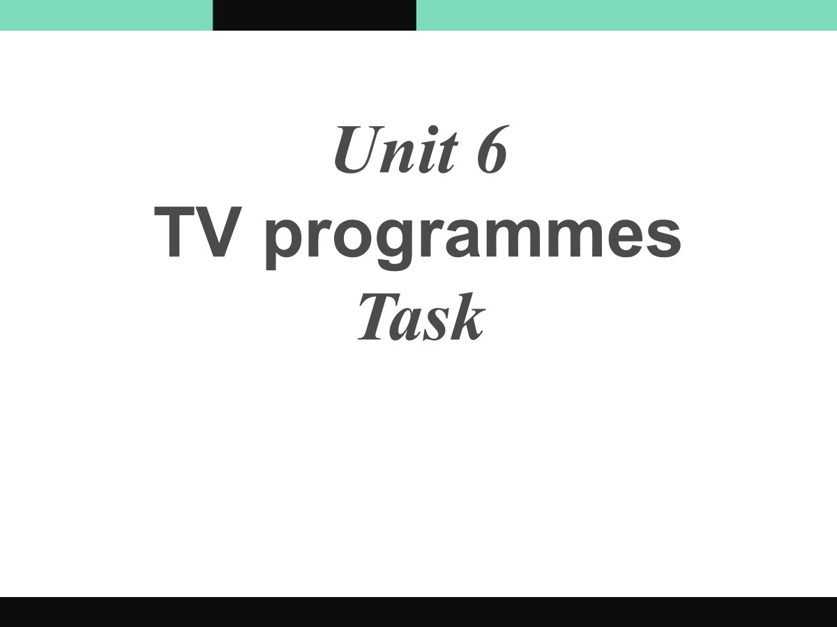 《TV programmes》TaskPPT课件