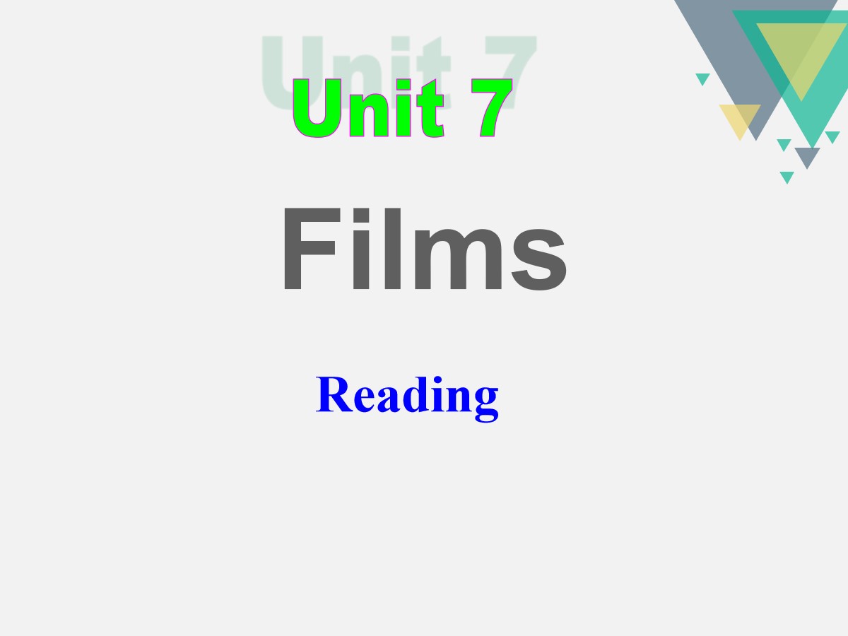 《Films》ReadingPPT