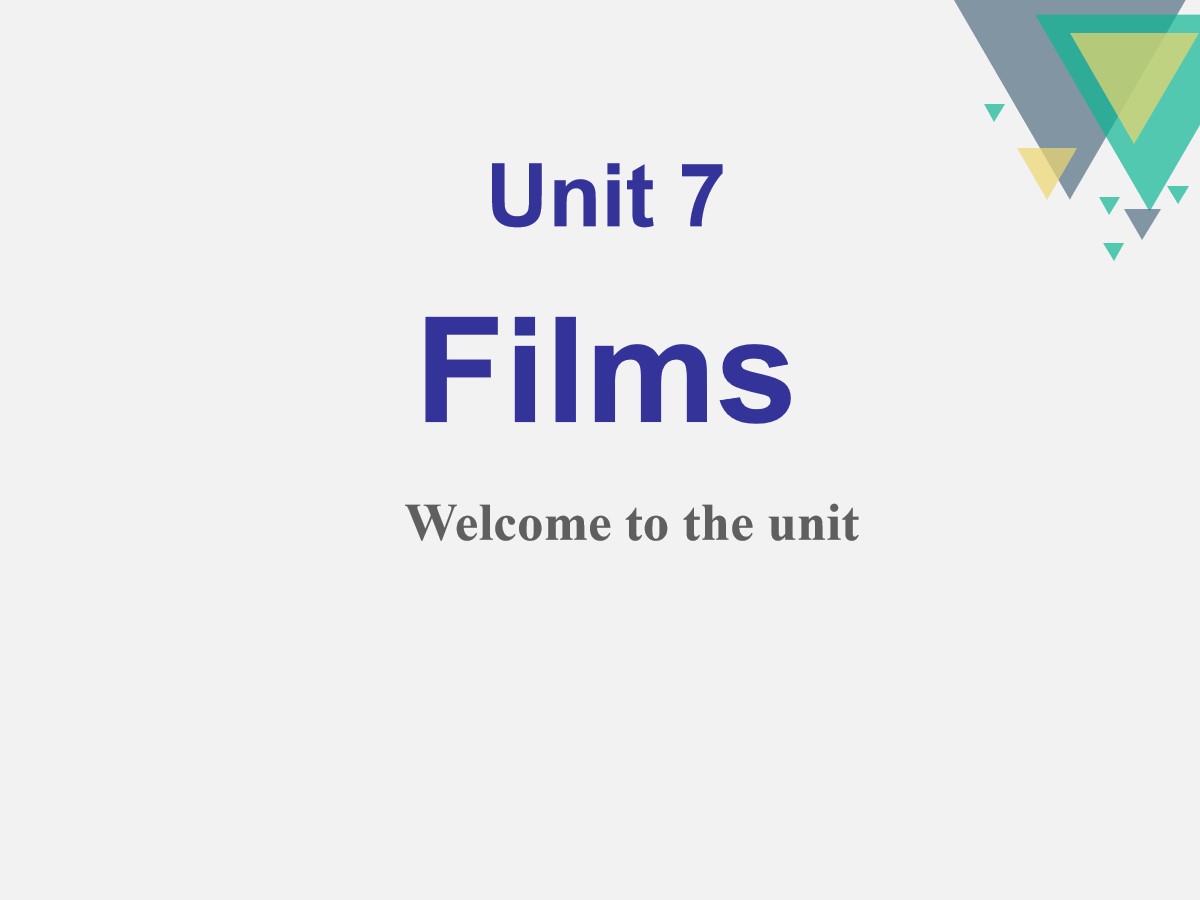 《Films》Welcome to the UnitPPT