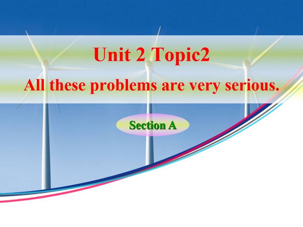 《All these problems are very serious》SectionA PPT