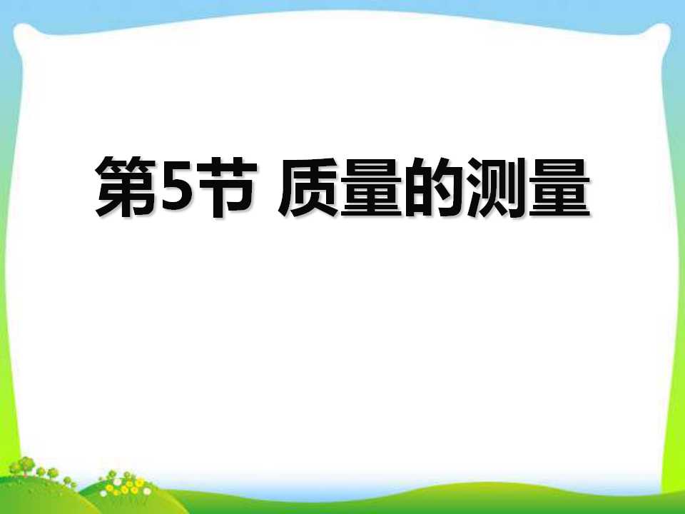 《质量的测量》PPT