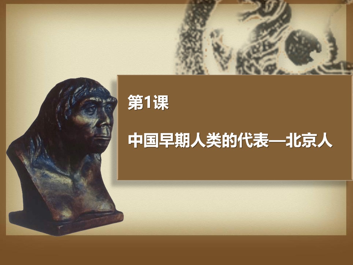 《中国早期人类的代表―北京人》PPT