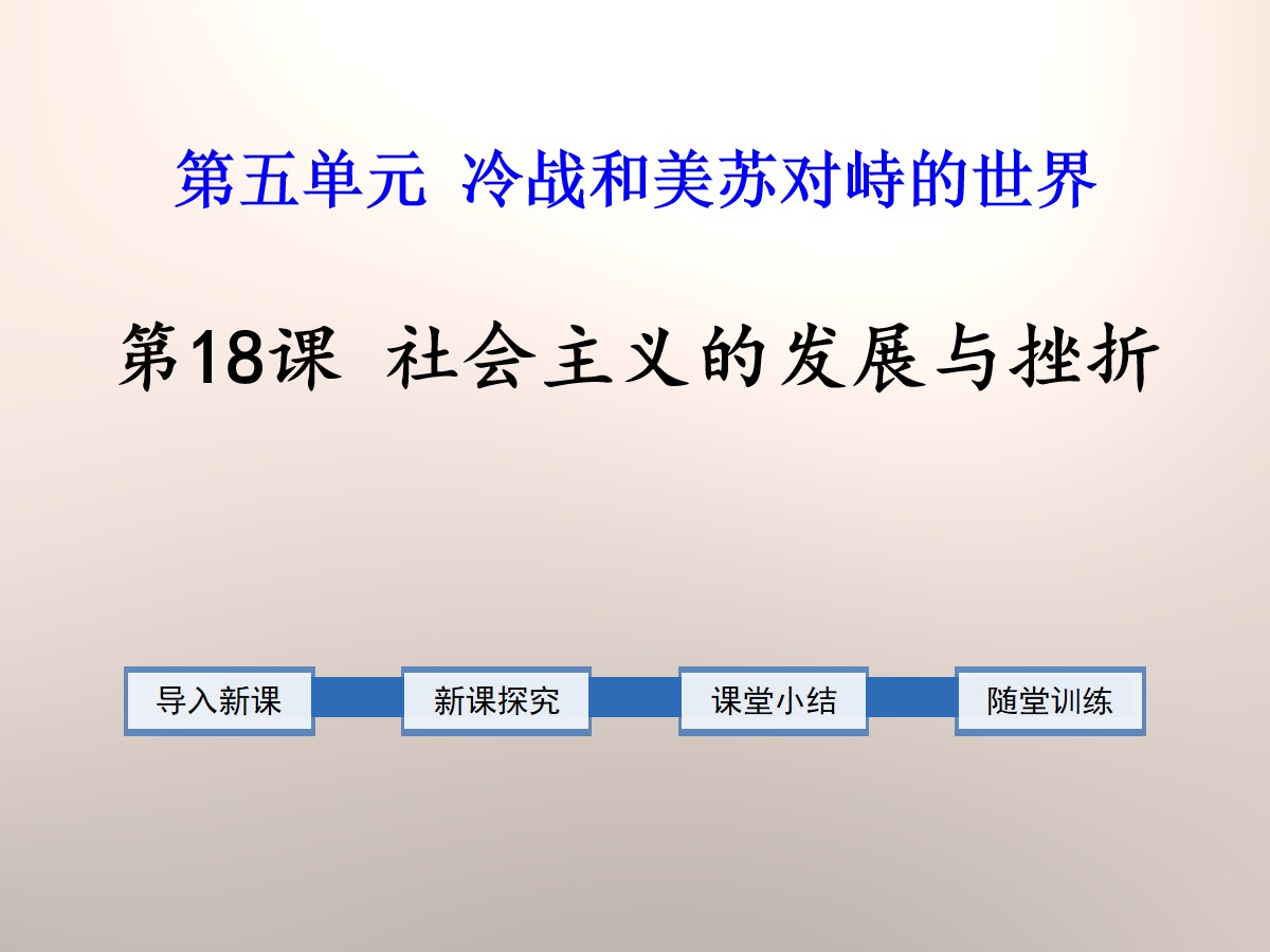 《社会主义的发展与挫折》PPT课件