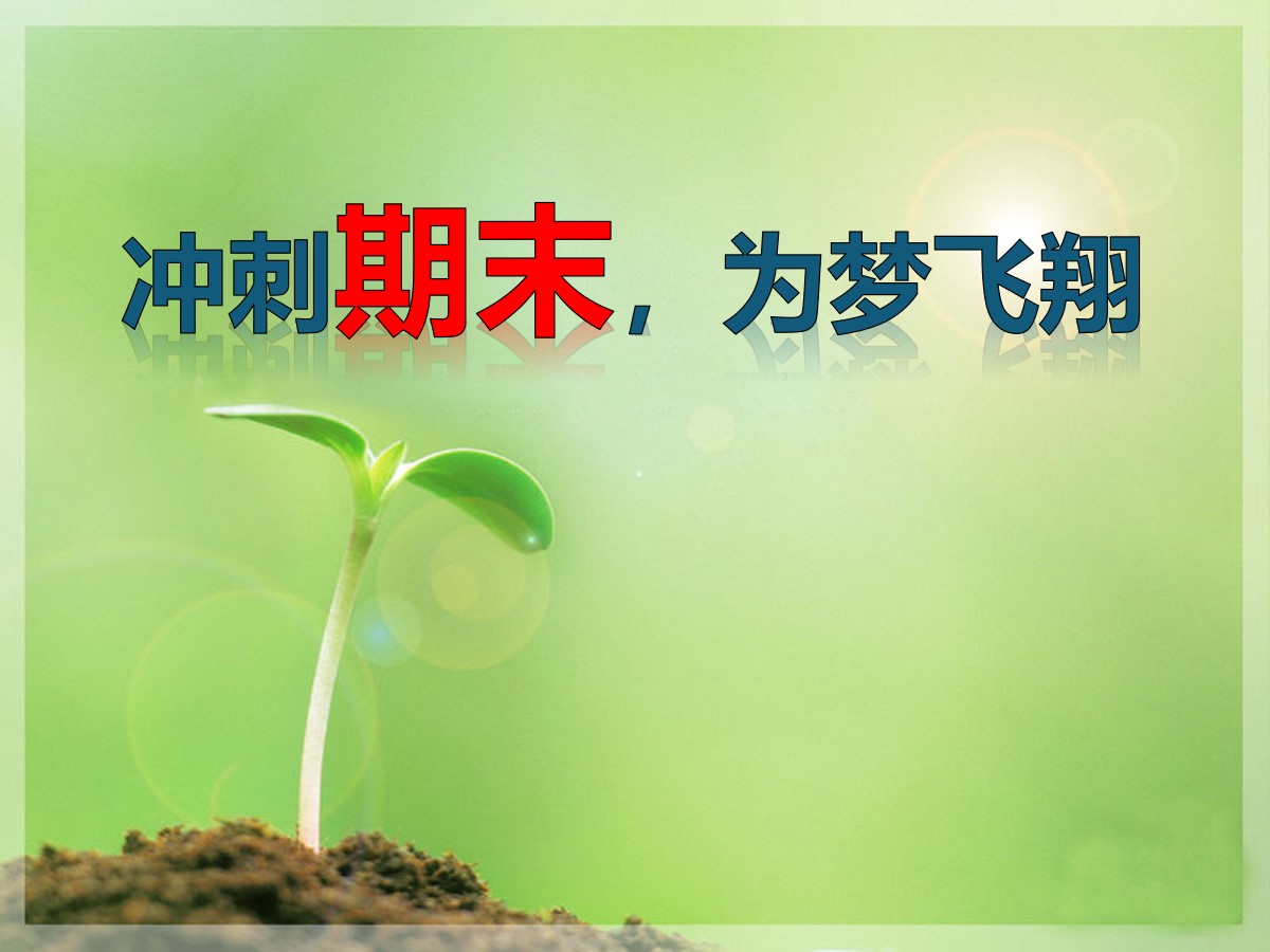 《冲刺期末，为梦飞翔》PPT