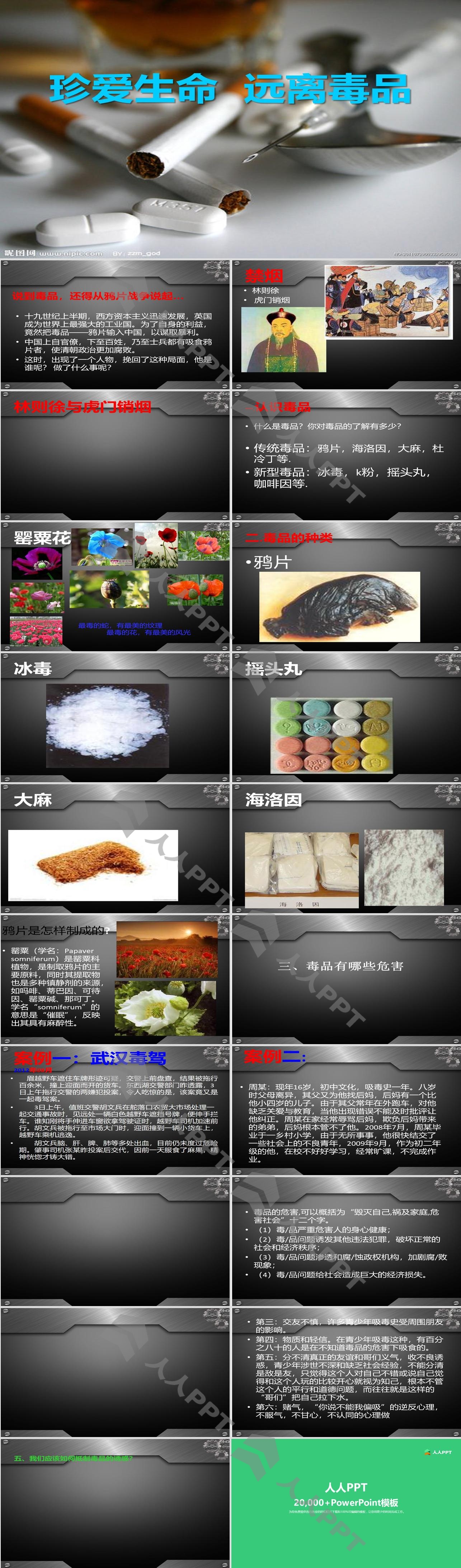 《珍爱生命 远离毒品》PPT免费下载长图