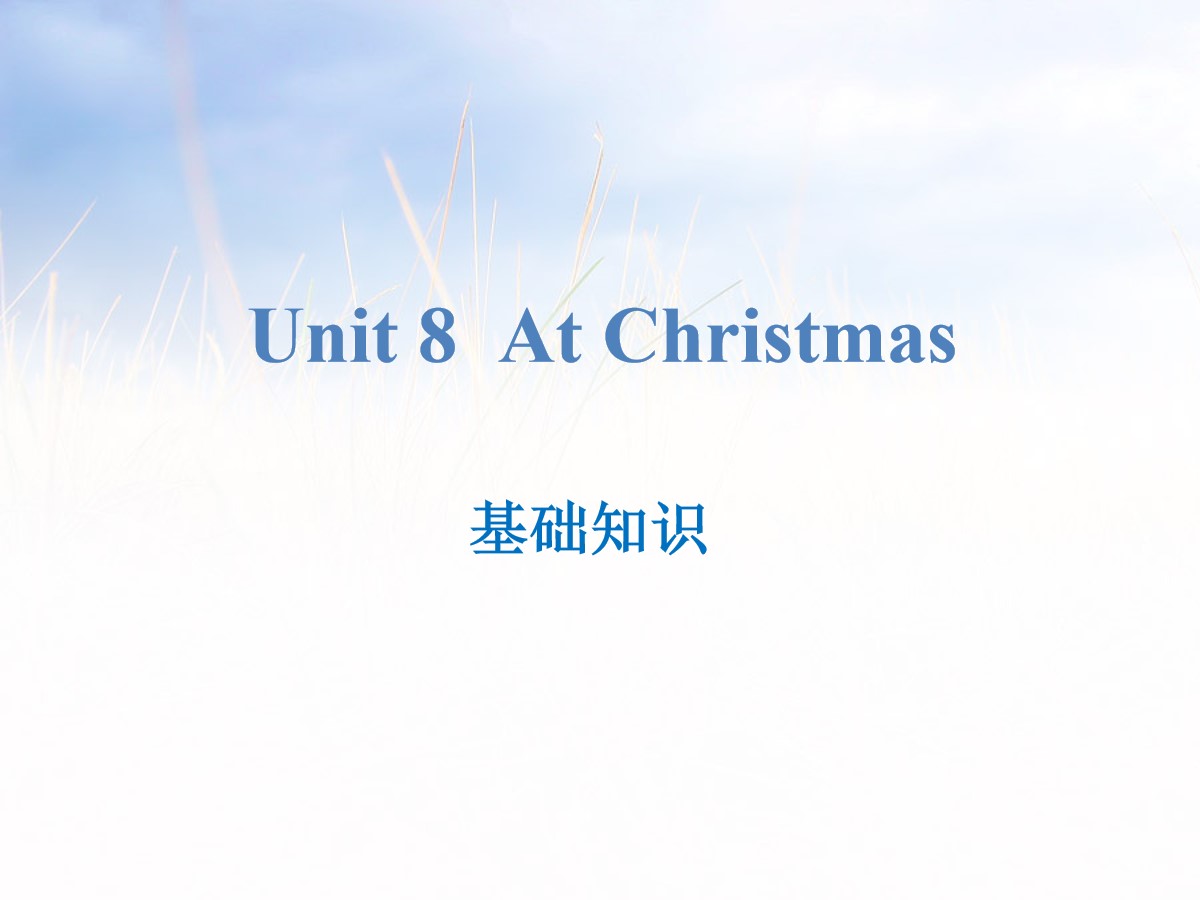 《At Christmas》基础知识PPT