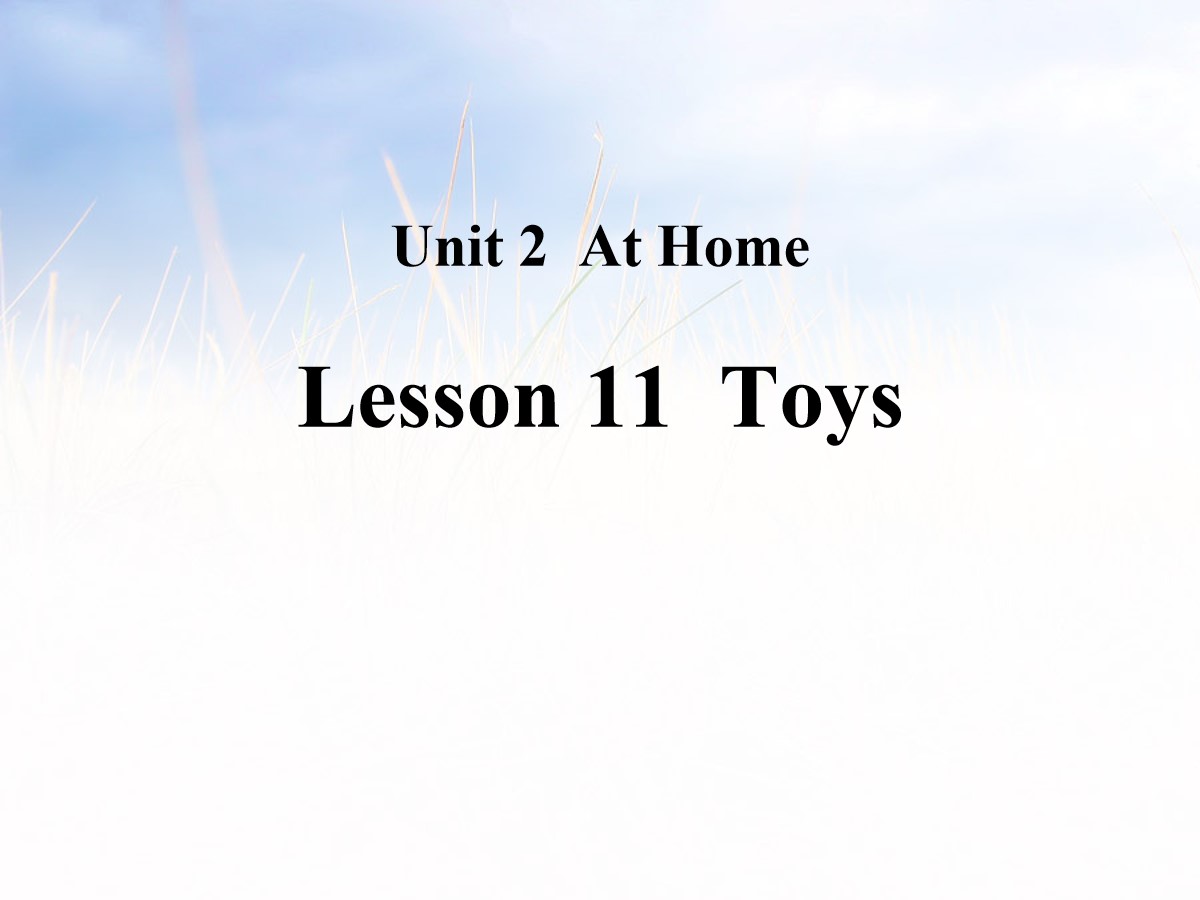 《Toys》At Home PPT教学课件