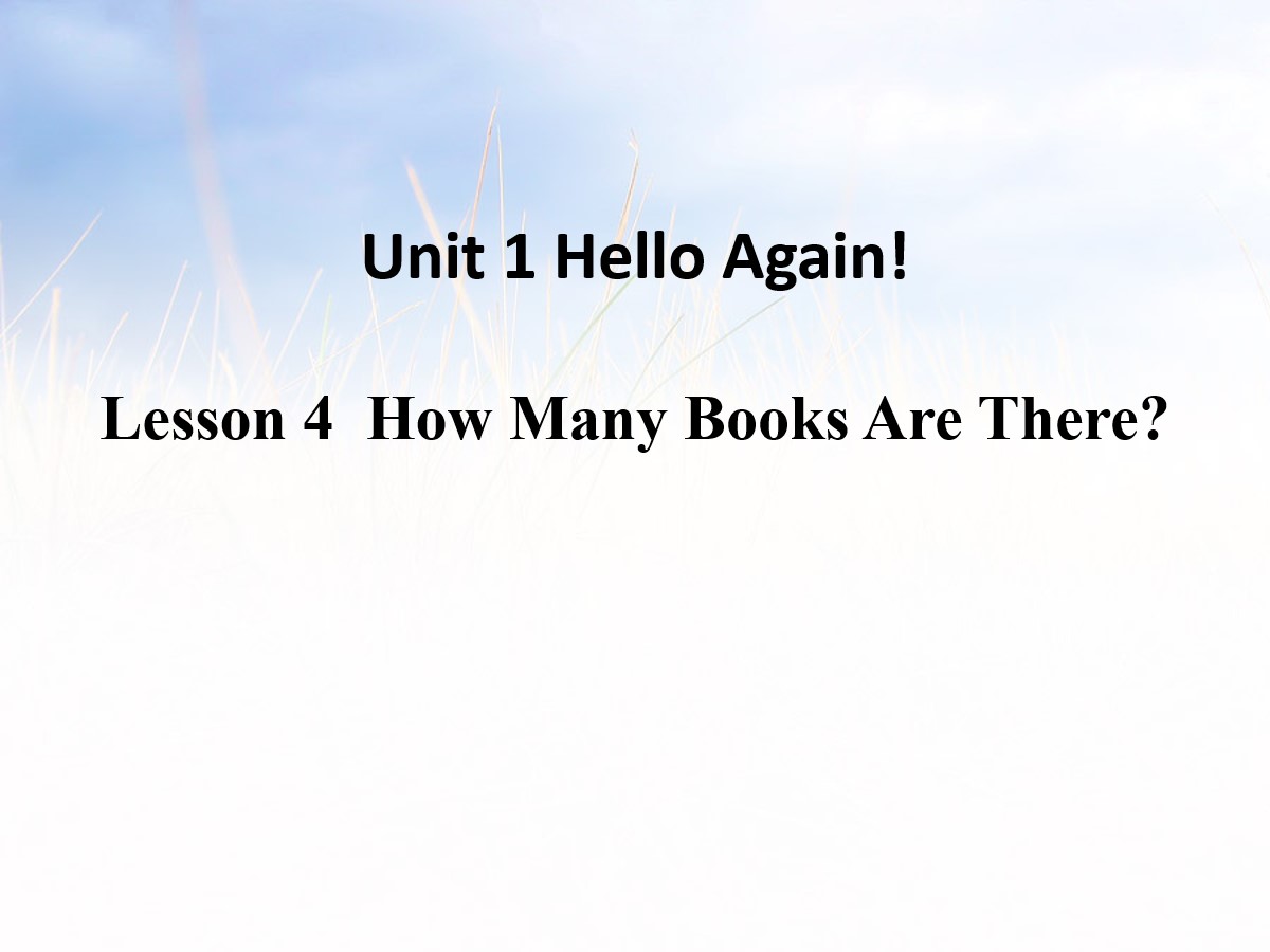 《How Many Books Are There?》Hello Again! PPT