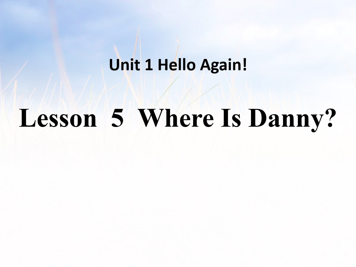 《Where Is Danny?》Hello Again! PPT