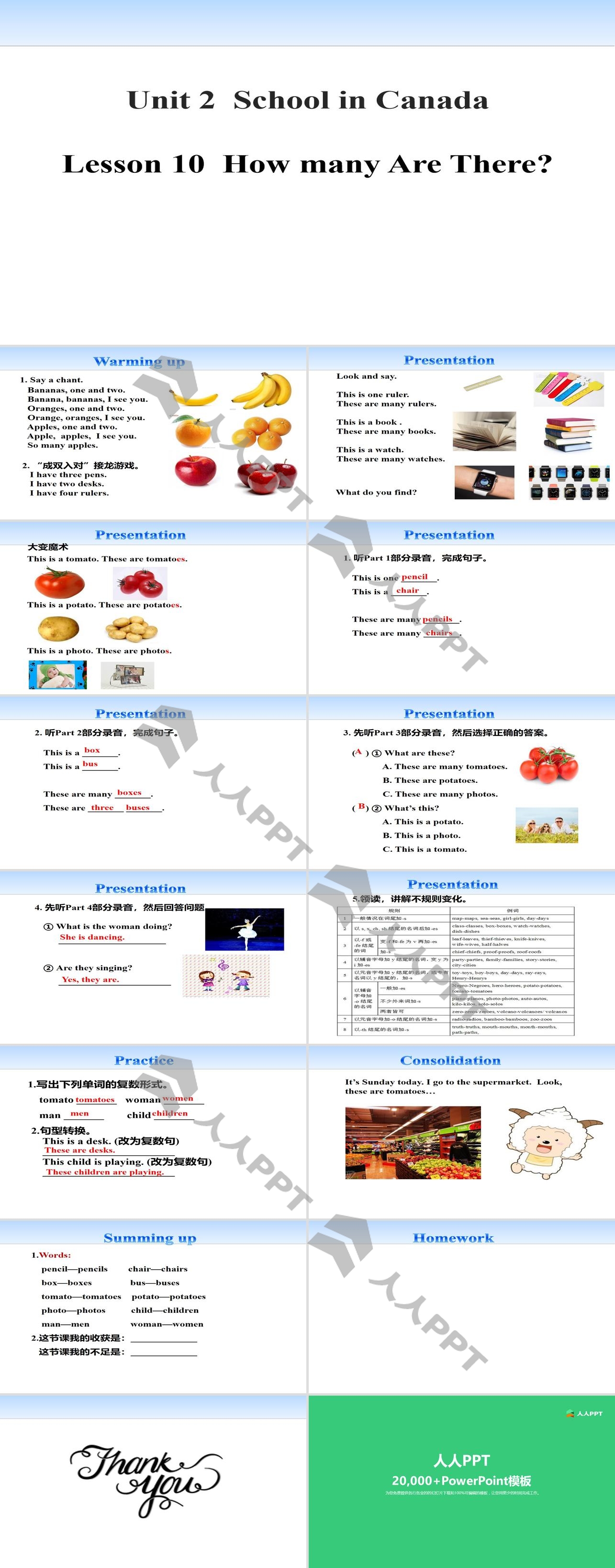 《How Many Are There?》School in Canada PPT课件长图