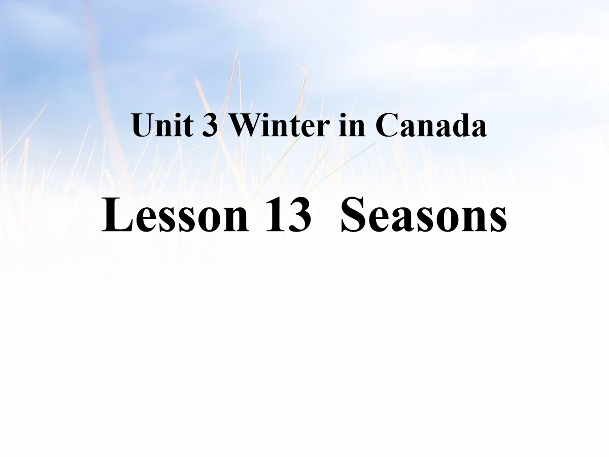 《Seasons》Winter in Canada PPT课件