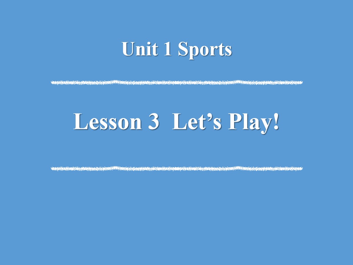 《Let's Play!》Sports PPT