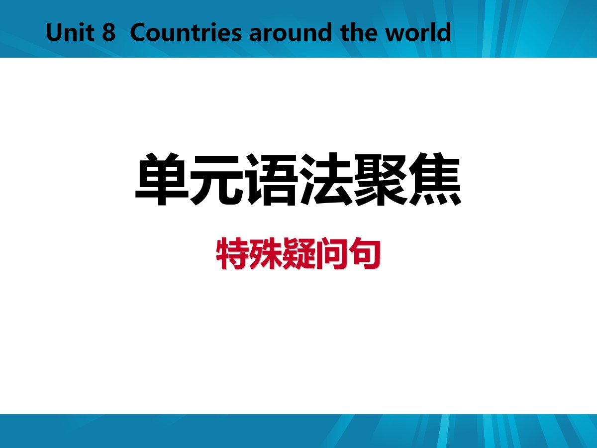 《单元语法聚焦》Countries around the World PPT