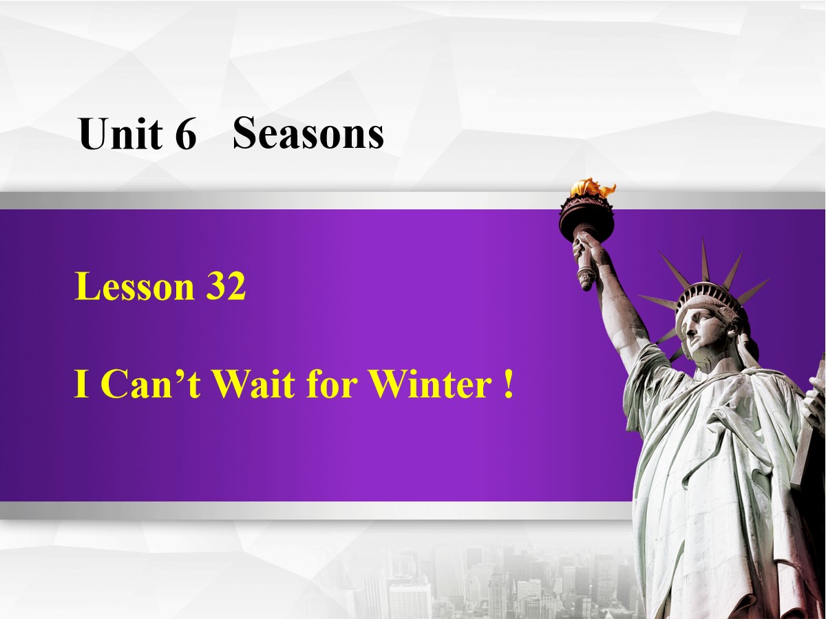 《I Can't Wait for Winter!》Seasons PPT免费课件