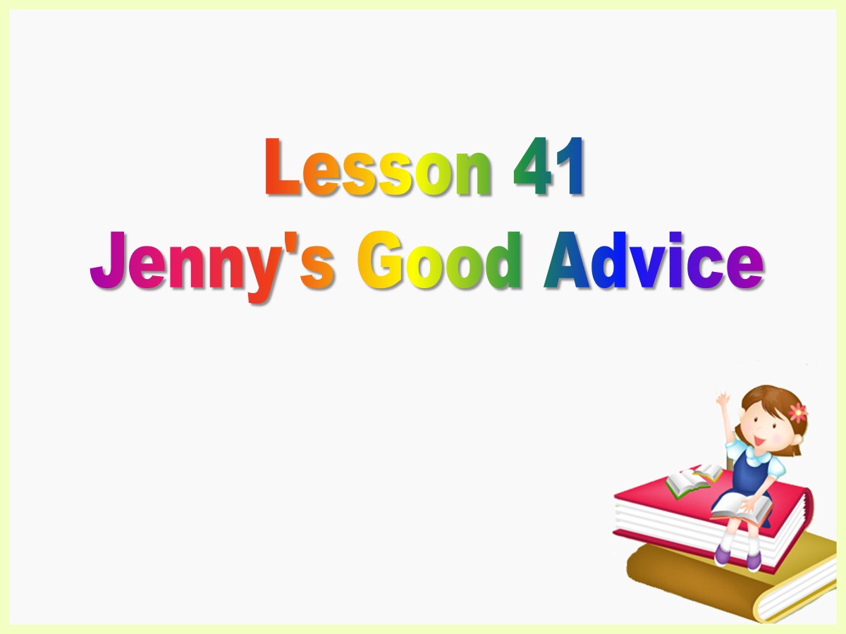 《Jenny's Good Advice》Work for Peace PPT课件