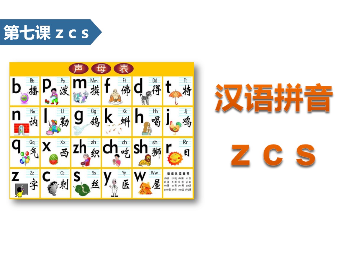 《zcs》汉语拼音PPT