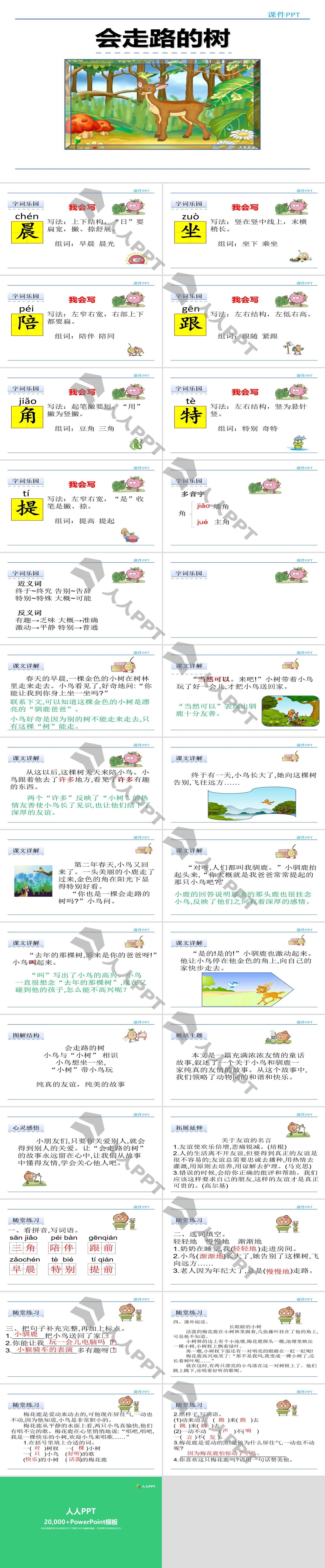 《会走路的树》PPT长图