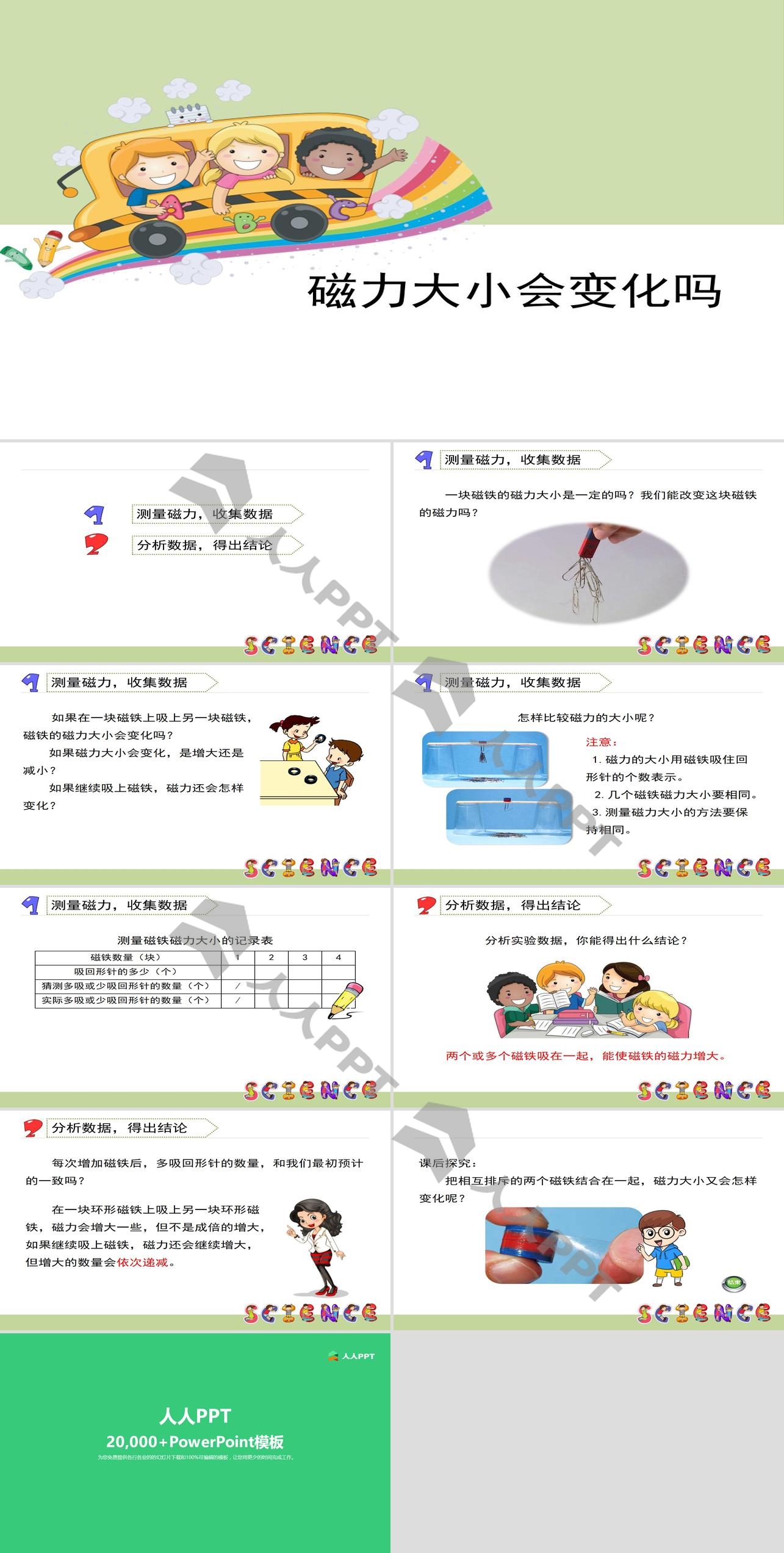 《磁力大小会变化吗》磁铁PPT长图