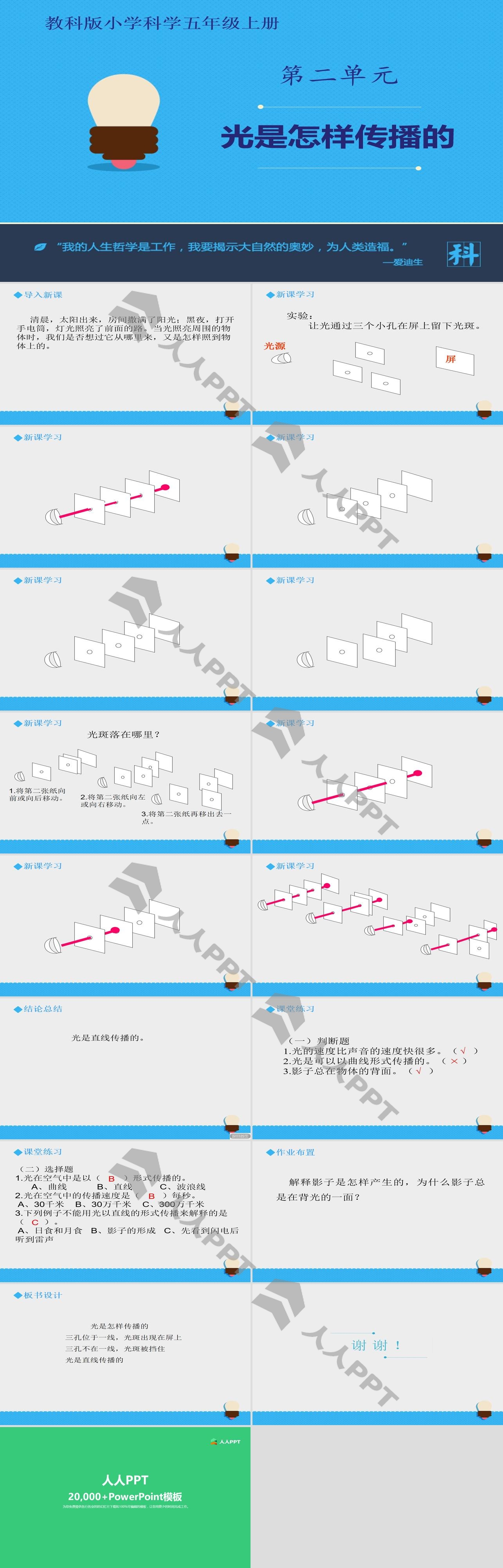 《光是怎样传播的》光PPT下载长图