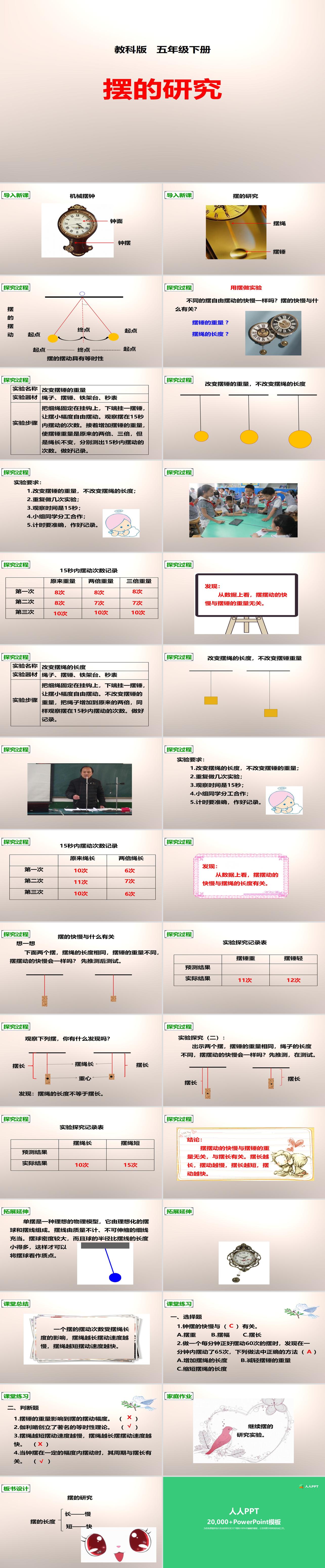 《摆的研究》时间的测量PPT下载长图