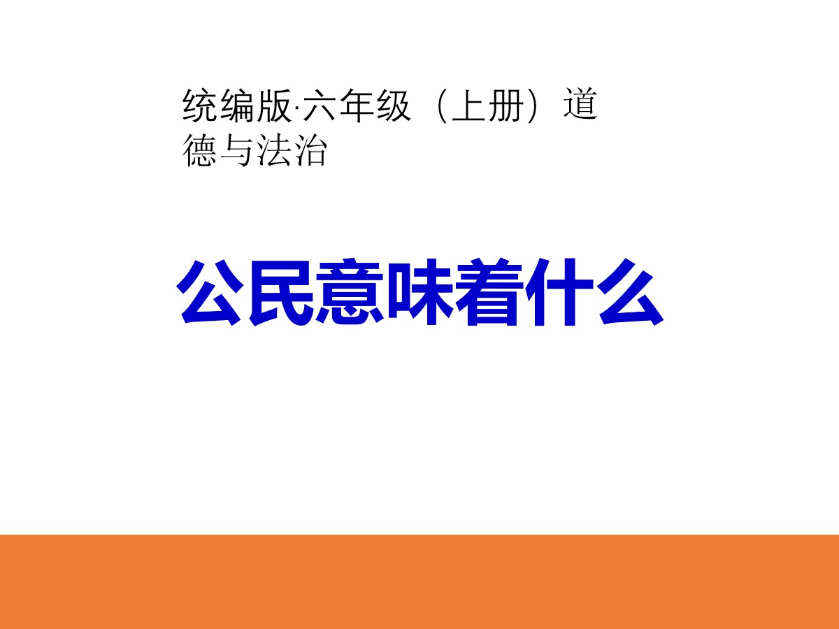 《公民意味着什么》我们是公民PPT课件