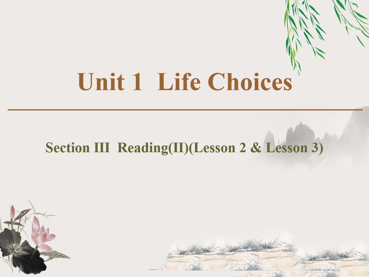 《Life Choices》Section ⅢPPT
