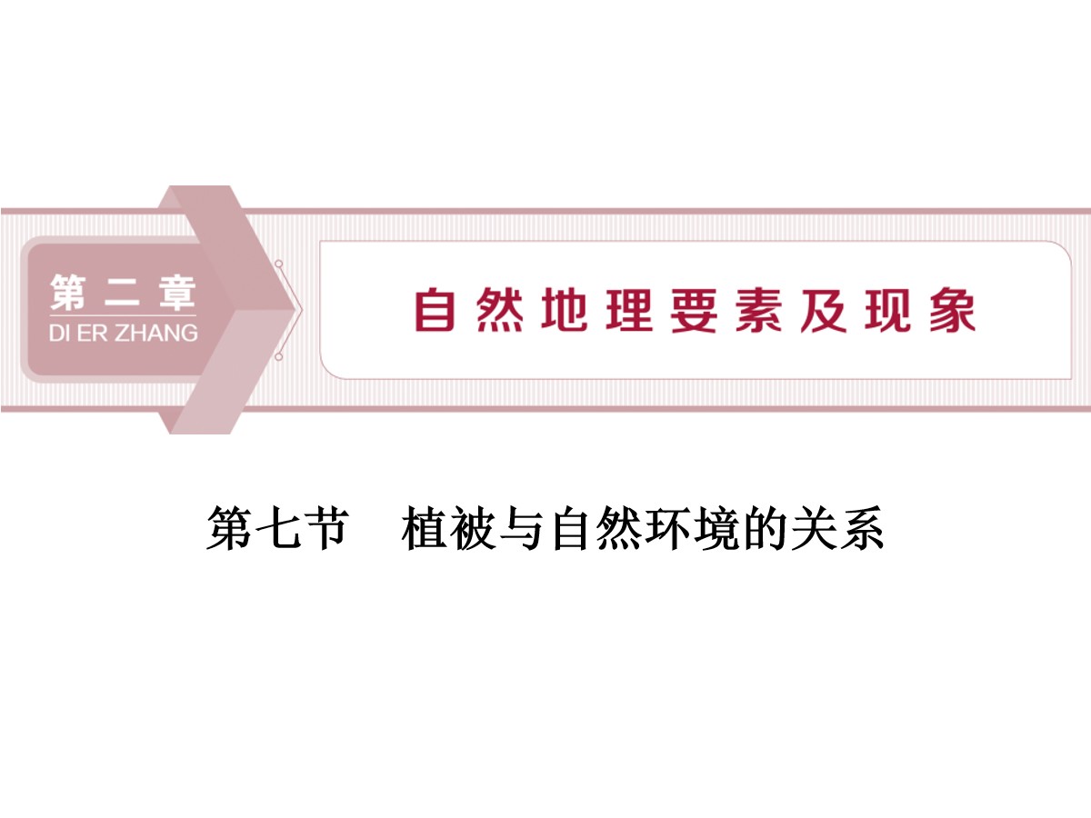 《植被与自然环境的关系》自然地理要素及现象PPT课件